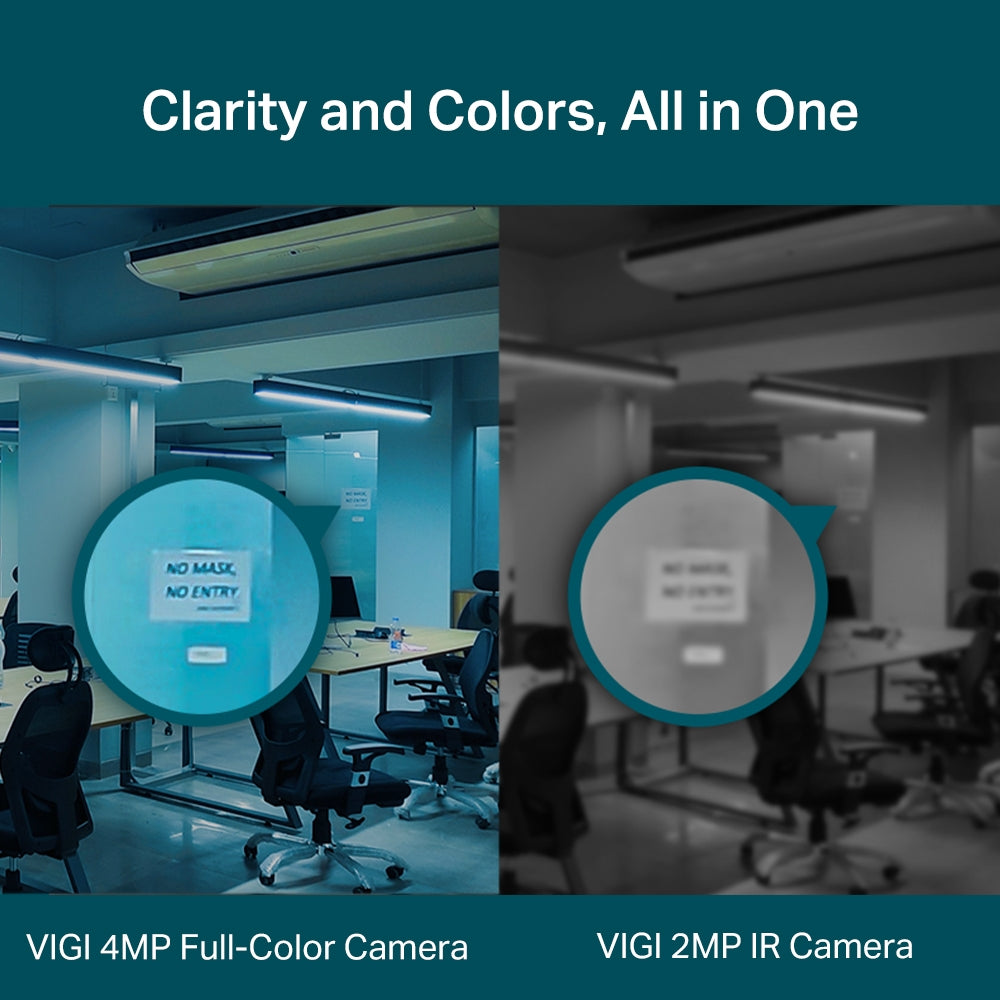 TP-LINK VIGI C440 4MP Super-High Definition Turret Network CCTV Camera | 24h Full-Color | Two-Way Audio | Active Defense TP-LINK VIGI C440 4MP Super-High Definition Turret Network CCTV Camera | 24h Full-Color | Two-Way Audio | Active Defense
